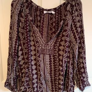 Velvet boho chic top
